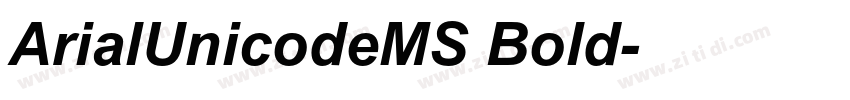 ArialUnicodeMS Bold字体转换